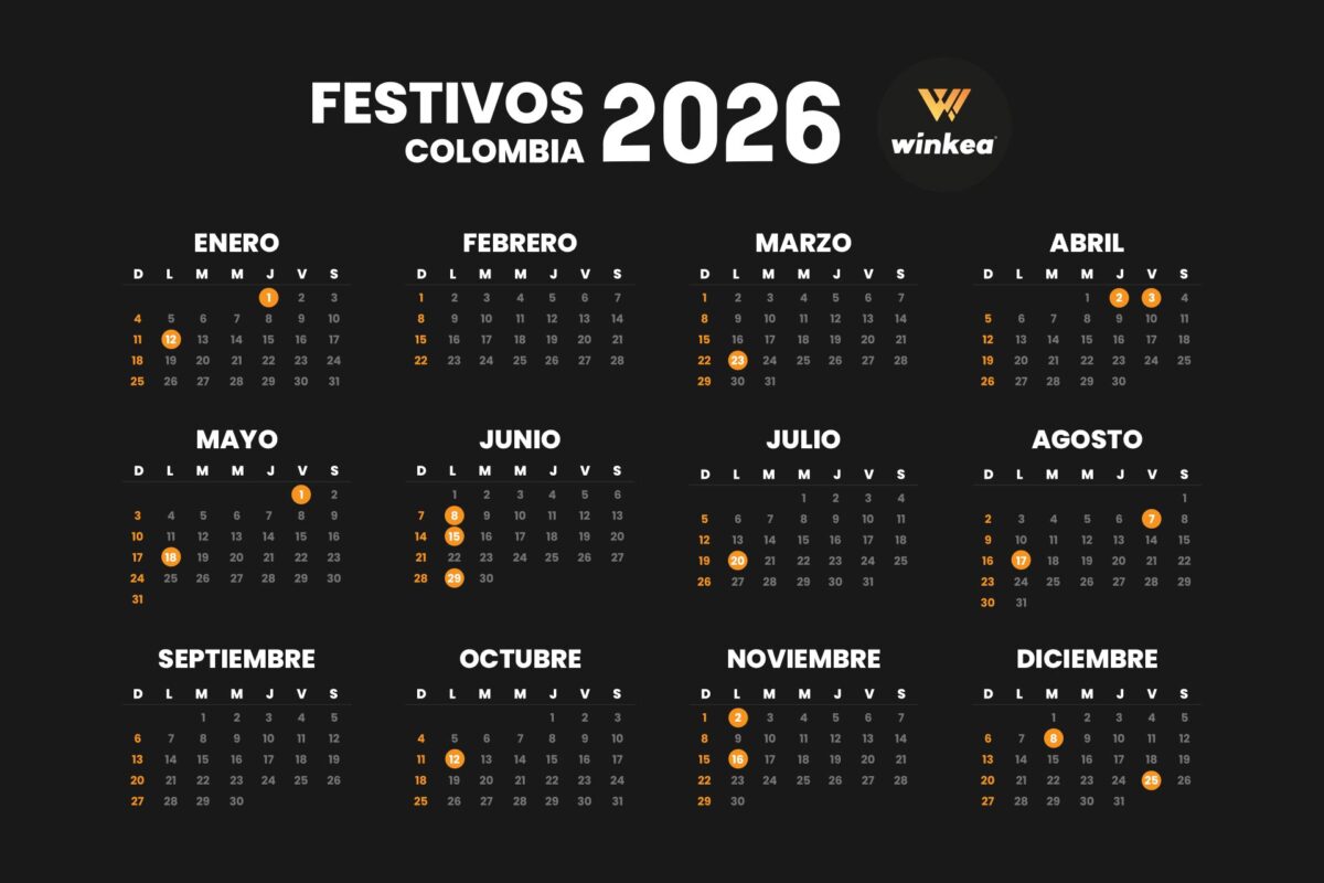 Calendario Festivos Colombia 2026